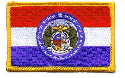 Missouri iron-on embroidered patch