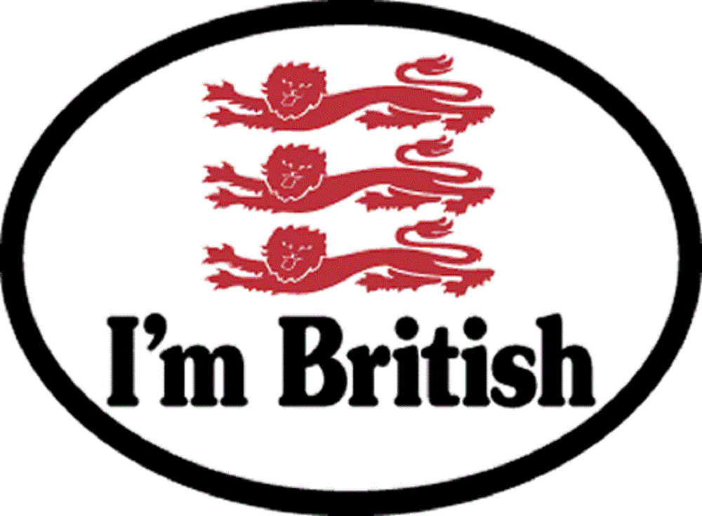 I'M BRITISH Sticker - Orignal Artwork Vinyl - Reflective British Oval Decal Sticker - 3.5" x 4.75"