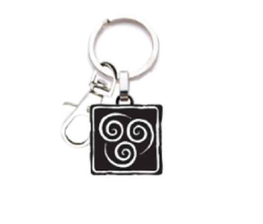 AIR SYMBOL KEYCHAIN, Officially Licensed Original "Avatar" Air Symbol Stainless Steel Key Holder Rings with Keychain