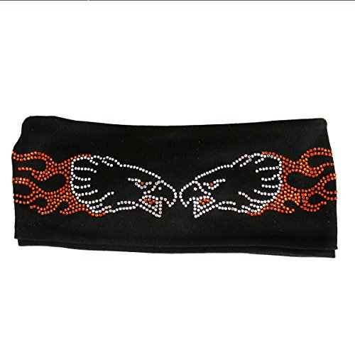 EAGLE HEADS, Durable Cotton Polyester Material, Designed with Rhinestone, Black BLING WRAP
