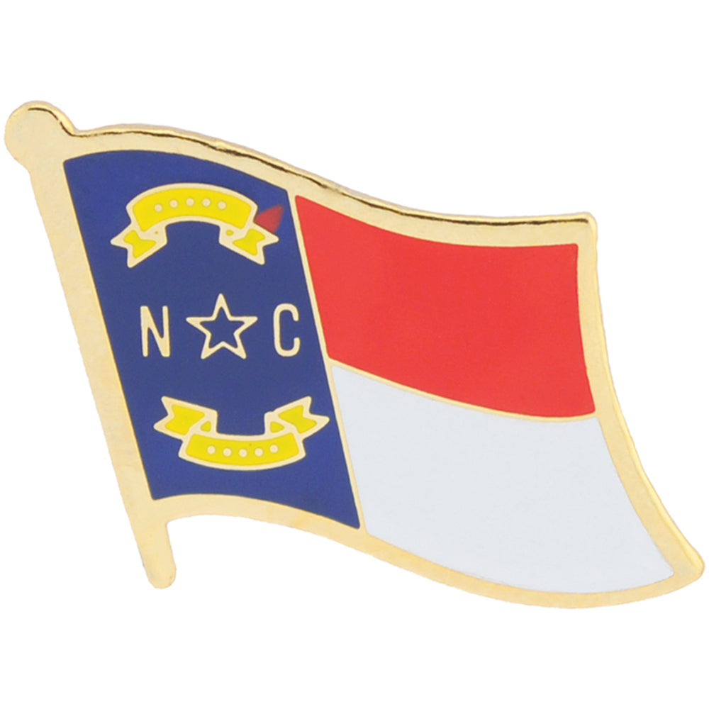 USA STATES, NORTH CAROLINA Flag - Original Artwork, Expertly Designed PIN - 1"