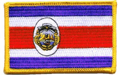 Costa Rica iron-on embroidered patch
