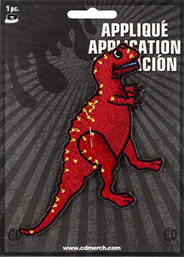 Allosaurus - Cheri Strole Artwork Embroidered Iron On Patches, 3.3 x 4.3" Patch