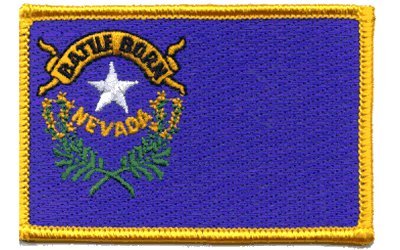Nevada iron-on embroidered patch
