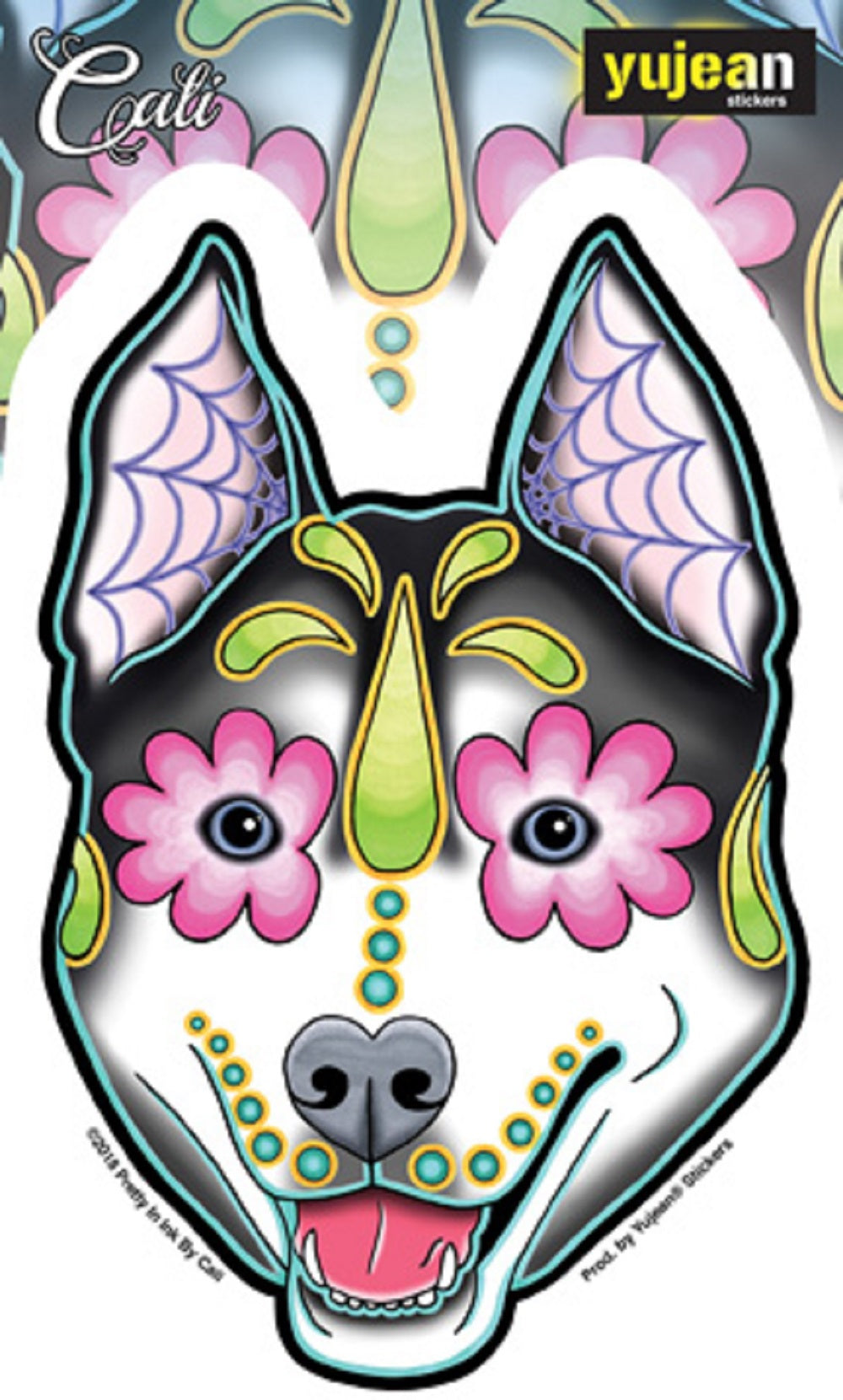 CALI'S HUSKY STICKER - Cali's Husky Orignal Artwork Premium In / Out Door Decal Die-Cut STICKER