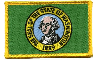 Washington iron-on embroidered patch