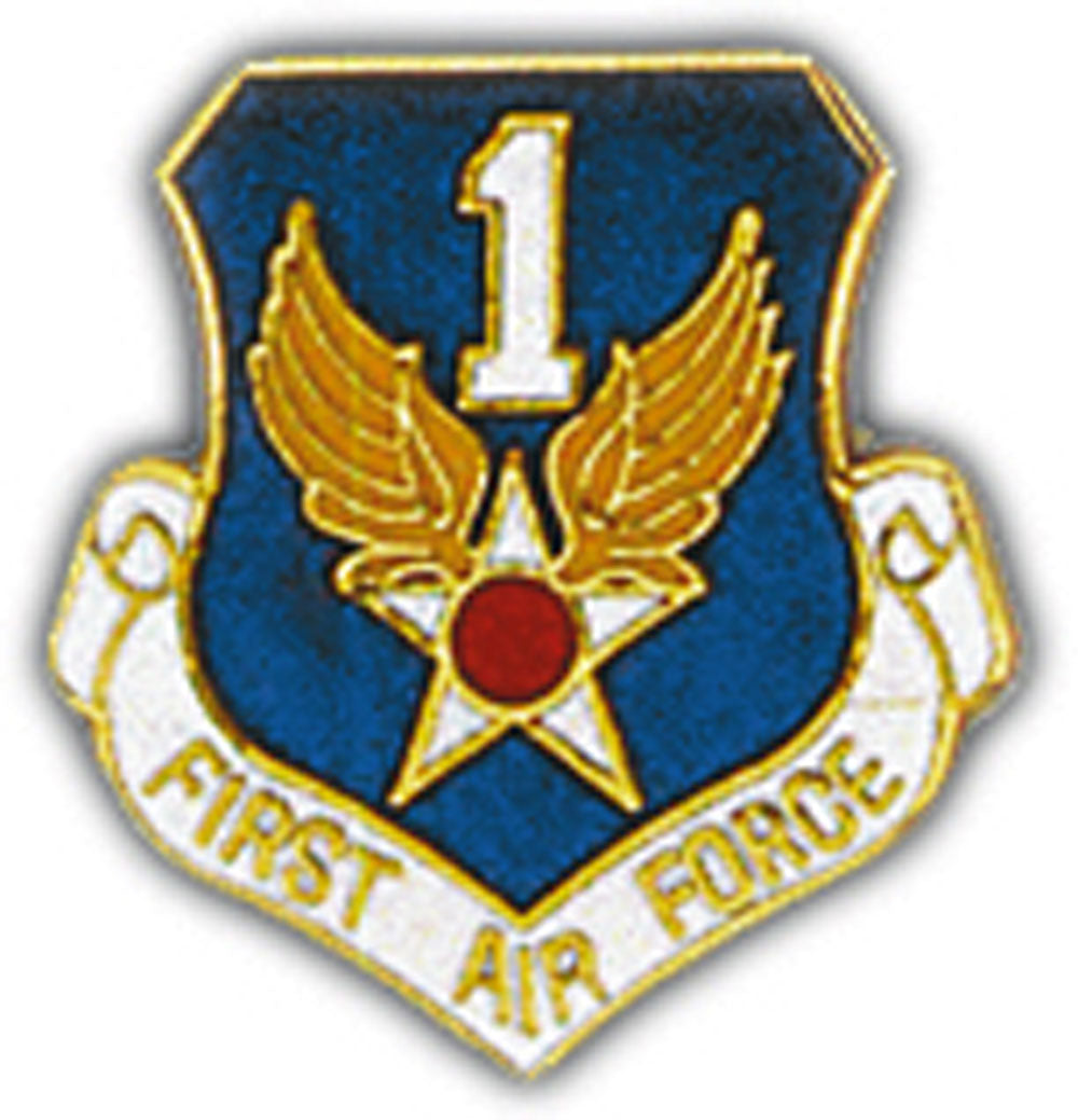 U.S. AIR FORCE, 1st Air Force SHIELD - Original Artwork, Expertly Designed PIN - 1"