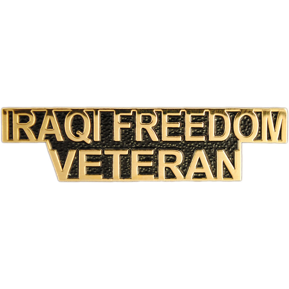 U.S. WAR ON TERROR & DESERT WARFARE, IRAQI FREEDOM VETERAN - Artwork, Expertly Designed PIN - 1.5"