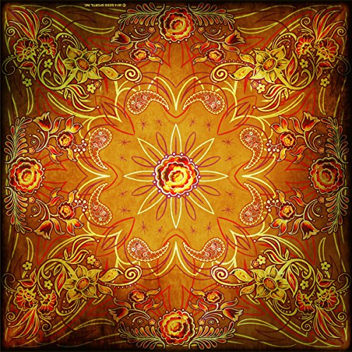 Officially Licensed Originals Bikers Bandanas Collection Original Design, 21" x 21" - Bandana Pinstripe Flowers