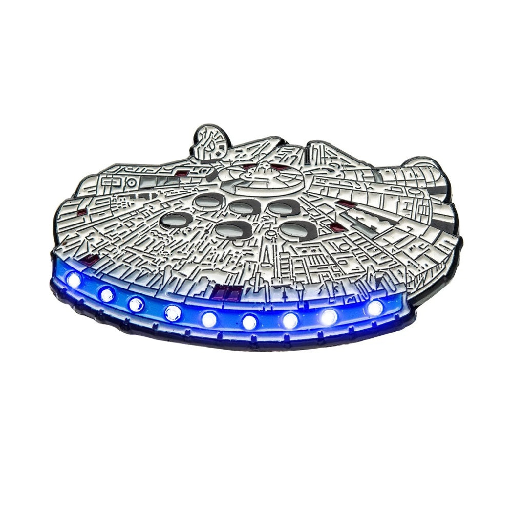 STAR WARS, MILLENM FALCON LIGHT UP PIN - Official Licensed Novelty Cute PIN
