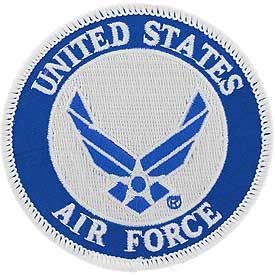 USAF, United States Air Force Symbol - Embroidered Patches, Iron On Patch - 3"
