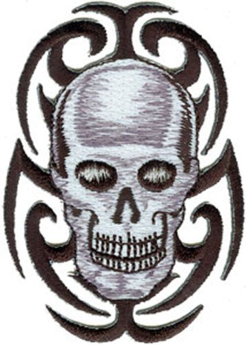 TRIBAL SKULL, Officially Licensed, Iron-On / Sew-On, Embroidered PATCH