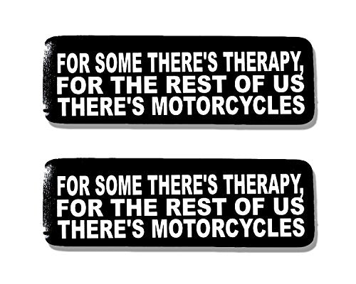 2 x 4 SOME THERE'S THERAPY - Bikers Motorcycle Helmet, Sticker DECAL (Pair) - 4"