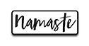 NAMASTE Enamel LAPEL PIN, Licensed Exclusive Original Artwork by Matt Stewart - 1.25"