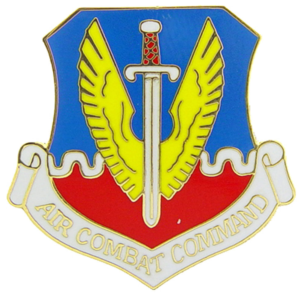 UNITED STATES AIR FORCE AIR COMBAT COMMAND PIN - USA American Patriotic Original Artwork, Expertly Designed PIN - 1"