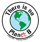 2 Stickers, THERE IS NO PLANET B STICKER - World Map - Weather Resistant Long Lasting In / Out Door Decal Sticker - 2", 2 Pieces