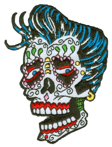 Sunny Buick - Rocker Sugar Skull - Embroidered Patch