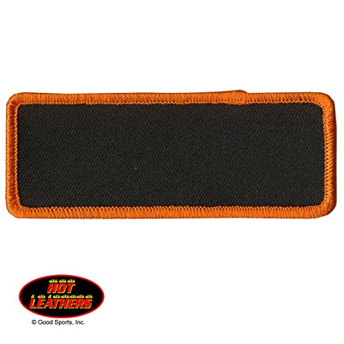 BLANK ORANGE TRIM, Saw-On Rayon PATCH - 4" x 1.5", Exceptional Quality