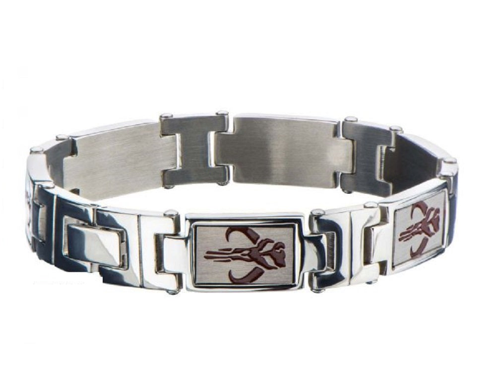 MANDALORIAN SYMBOL - Stainless Steel Link Bracelet