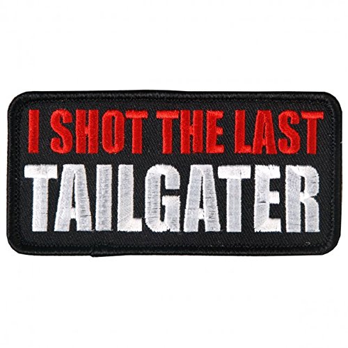 TAILGATER, High Thread Embroidered Iron-On / Saw-On Rayon PATCH - 4" x 2", Exceptional Quality