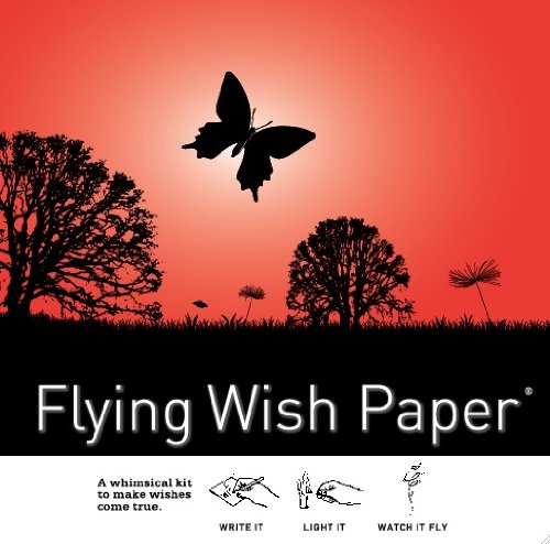 FLYING WISH PAPER® - Write it., Light it, & Watch it Fly - BUTTERFLY - 5" x 5" - Mini Kits