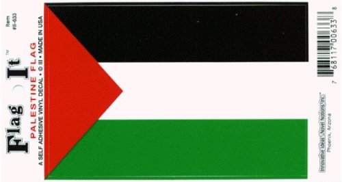 Palestine flag decal for auto, truck or boat