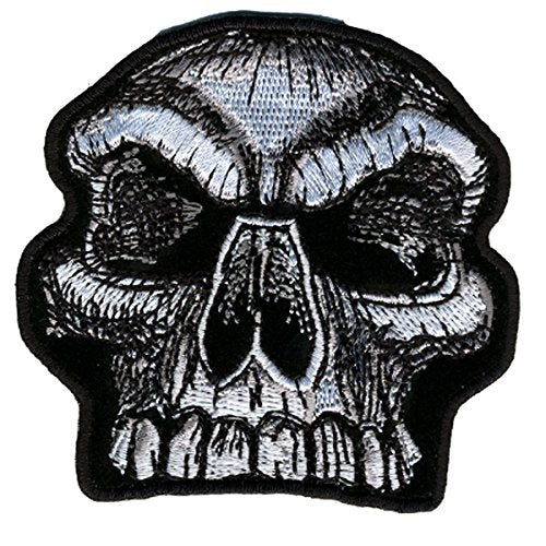 Officially Licensed Original Inc. USA Skull KNOB, Iron-On/Saw-On Heat Sealed Backing Rayon Hook & Loop Fastener - Patch - Size - 3" x 3"