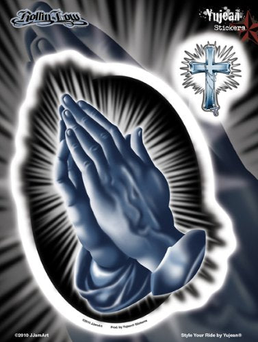 Yujean Products Rolling Low Praying Hands Sticker (JA349)