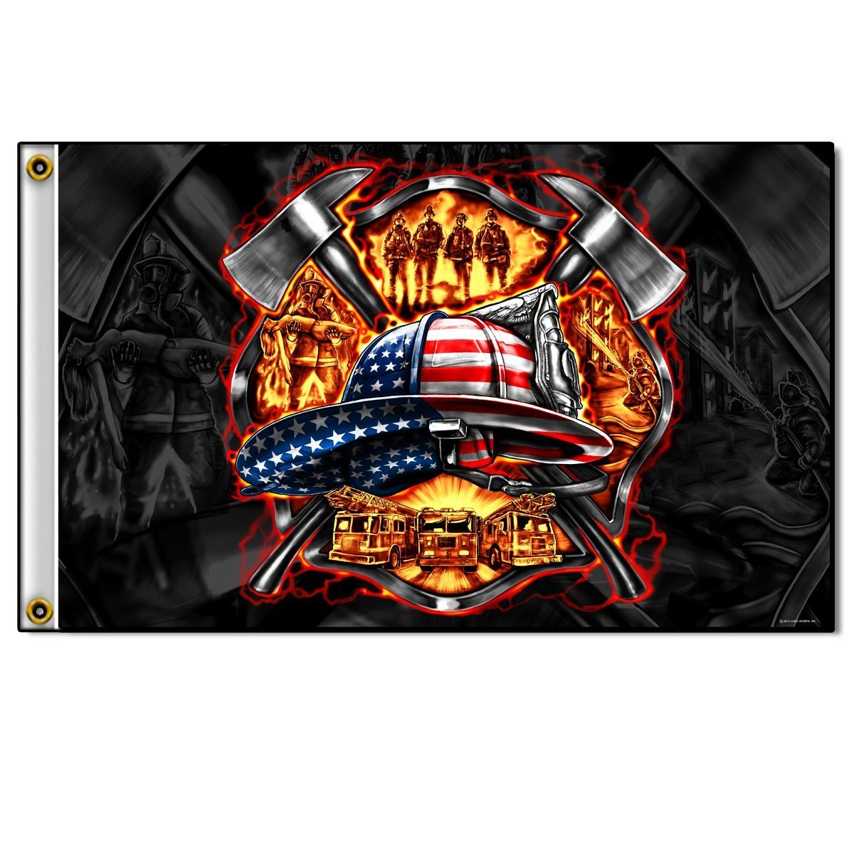 Biker Flag - FIRE FIGHTER - 3" x 5"