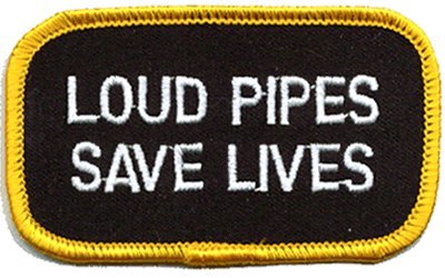 Loud Pipes iron-on embroidered patch