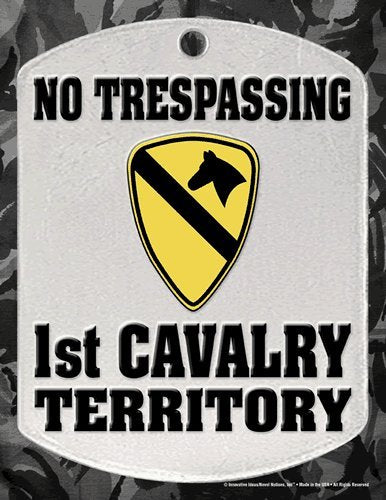 NO TRESPASSING "1ST CAVALRY TERRITORY" Parking Only (Sign) - Individual Package - 8.5" x 11"