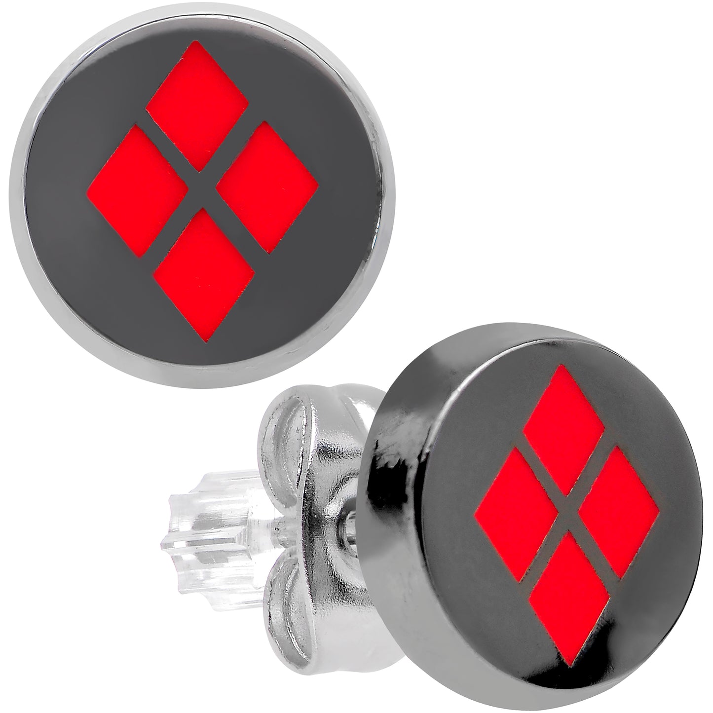 DC Comics Officially Licensed Wonder Woman Logo Earrings - Stainless Steel Stud Earrings