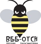 "Bee-otch" Honey Bee Decal Sticker