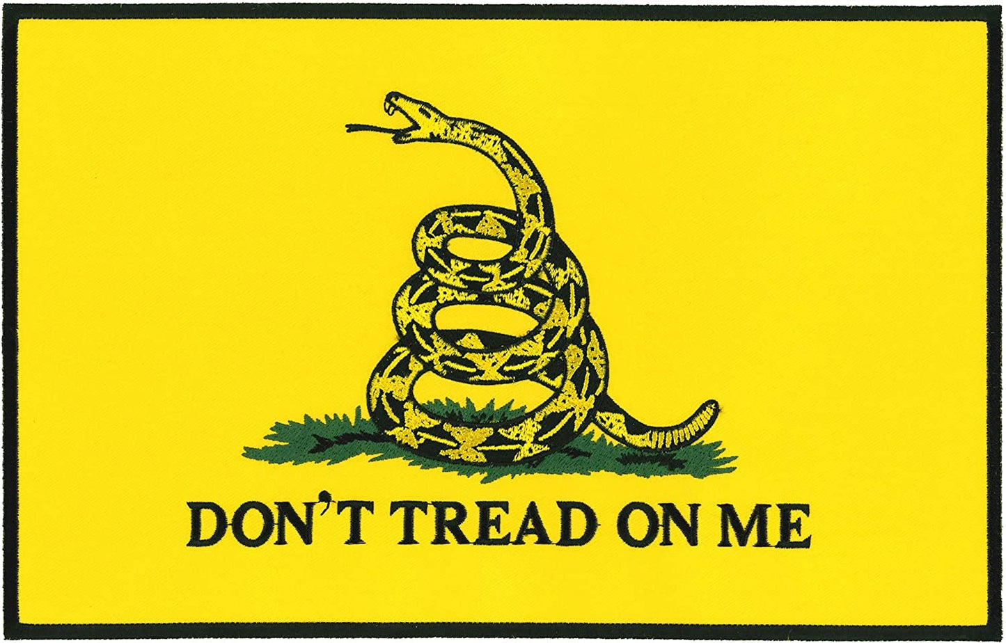 DON'T TREAD ON ME, PATCH High Thread Iron-On Heat Sealed Backing Sew-On Large Patch - 11" x 7"
