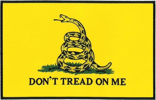 DON'T TREAD ON ME, PATCH High Thread Iron-On Heat Sealed Backing Sew-On Large Patch - 11" x 7"