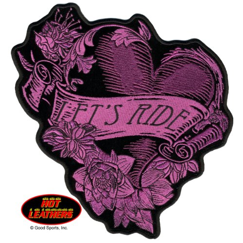 BANNER HEART, High Quality Iron-On / Saw-On, Heat Sealed Backing Rayon PATCH - 4" x 4"