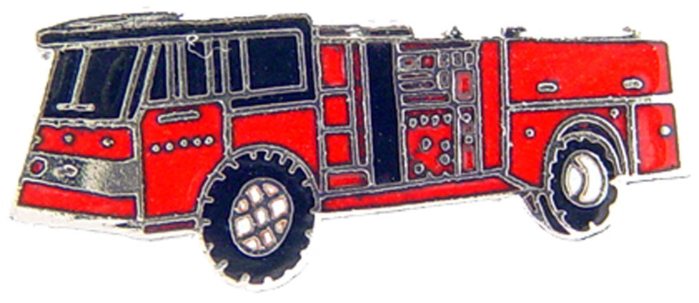FIRE & EMS, TRUCK PUMP RED - Original Artwork, Expertly Designed PIN - 1"