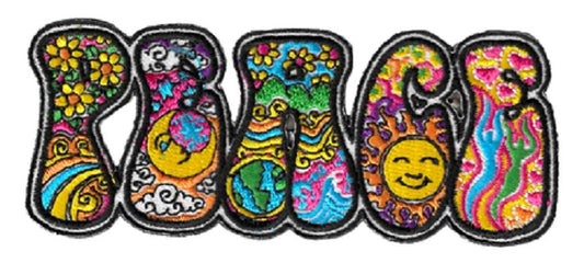 Dan Morris Peace Sign Patch - Embroidery Iron-On Backing Sew-On Patch - 4" x 1.6"