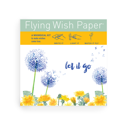 Flying Wish Paper® - Write it., Light it, & Watch it Fly - NEW! LET IT GO - 5" x 5" - Mini Kits