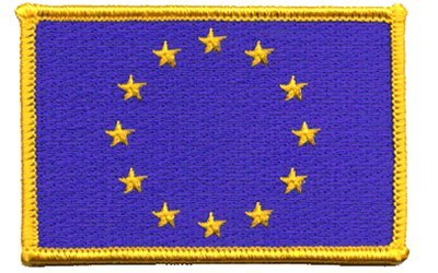European Union iron-on embroidered patch