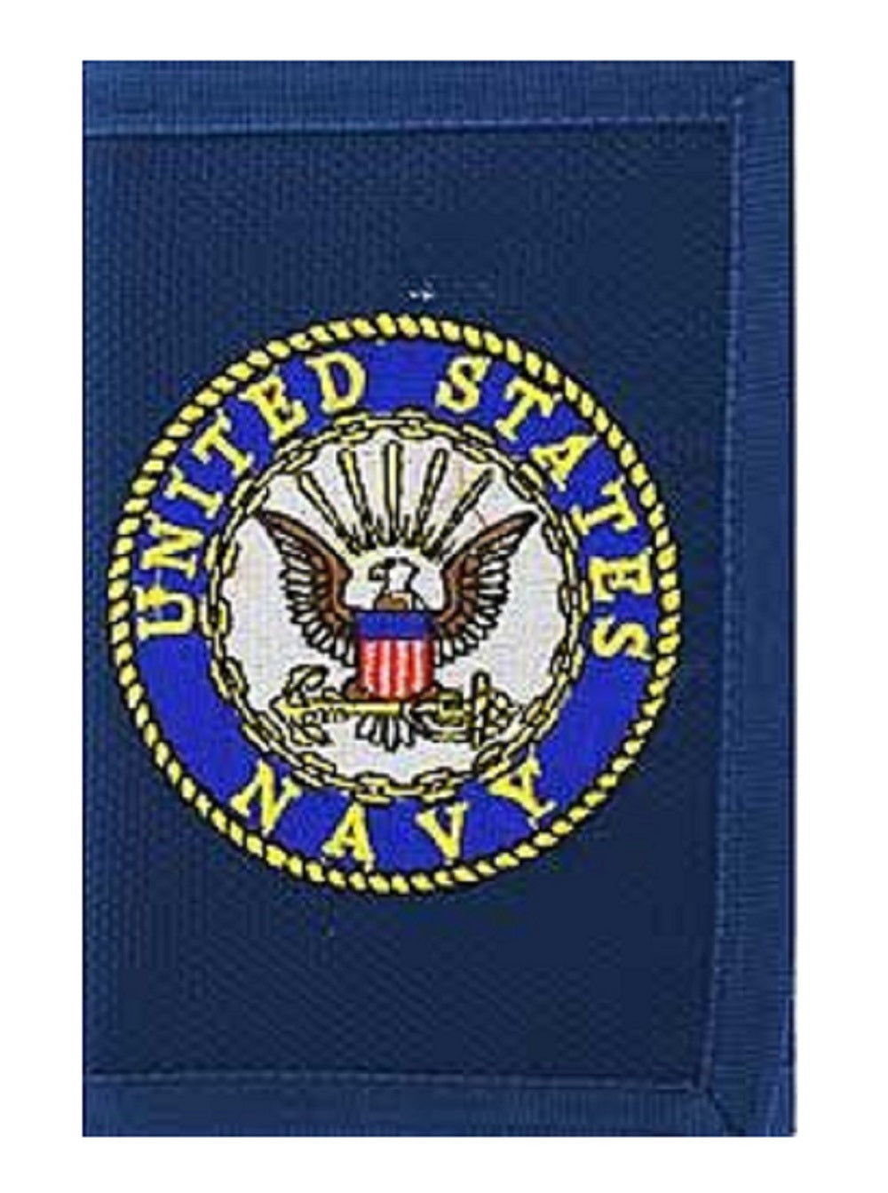 US NAVY WALLET - United States NAVY - Embroidered Logo Heavy Duty Trifold Nylon Wallet - 3.5" x 5"