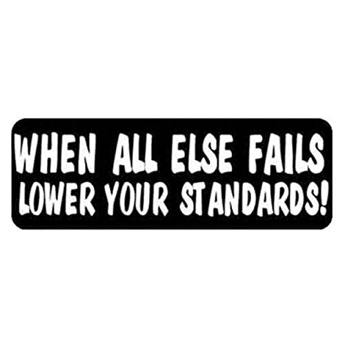 When All Else Fails Motorcycle Helmet Stickers - Novelty Artwork Decals, 4" x 1"