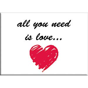 Lennon and McCartney All You Need Is Love - Exclusive Artwork Fridge Magnet, 1.25"