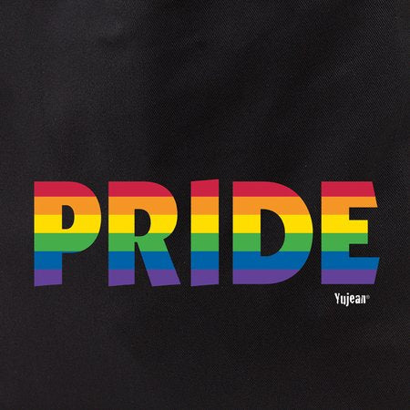 NSI, RAINBOW PRIDE - High Quality Cotton TOTE Shopping BAG - 15" x 16" - Natural