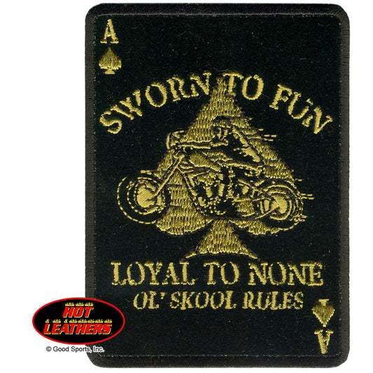 LOYAL TO NONE, Iron-On / Saw-On, Heat Sealed Backing Rayon PATCH - 3" x 4"