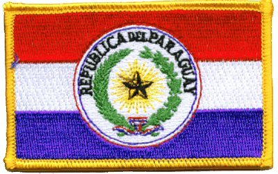 Paraguay iron-on embroidered patch