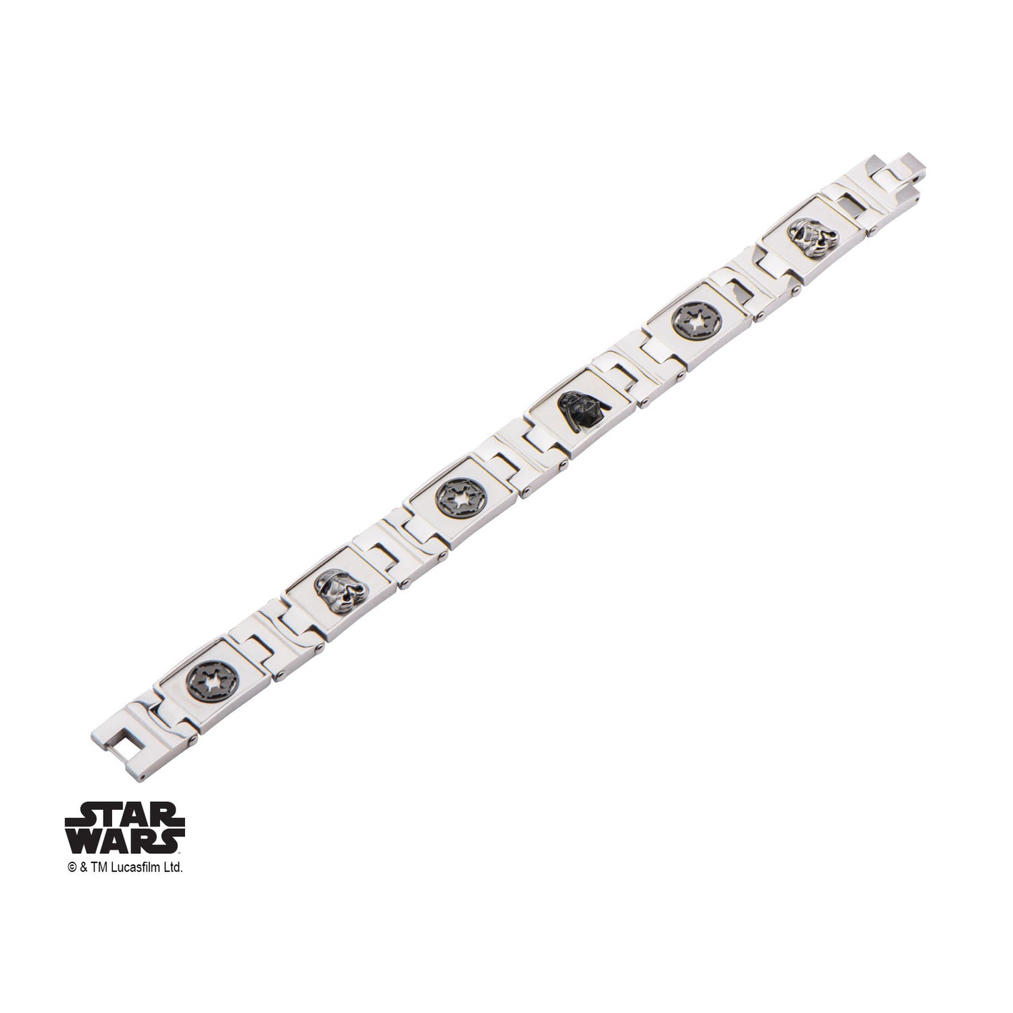 Star Wars Galactic Empire Ring - Darth Vader Ring - Stormtrooper Symbols Ring - Stainless Steel Link Bracelet