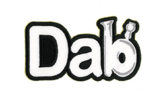 DAB PATCH - "Dab" Art By Matt Stewart Embroidered Artwork Iron-On / Sew-On PATCH - 3.5" x 1.75"