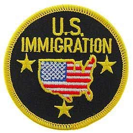 U.S. IMMIGRATION PATCH - Official Embroidered United States Police Dept. Patriotic Sew On / Iron On Patch - 3"