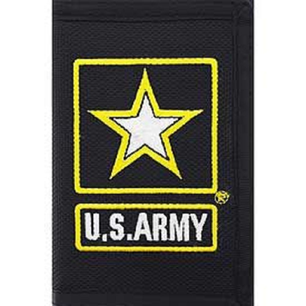 US ARMY WALLET - Proudly Support United States ARMY LOGO - Trifold Nylon Wallet - 3.5" x 5"